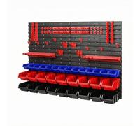 Organizzatore di Minuteria con Vaschette | In Plastica, Pannello Porta Attrezzi con Contenitori, Modulare, Organizzatore con Contenitori, per Garage, Laboratorio
