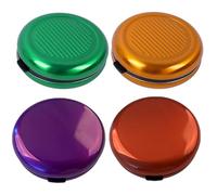 Organizzatore di monete giapponesi, 4pcs da 3, 4 pollici 7 slot distributore di monete portatili con organizzatore di custodie rigide a specchio e conservazione per auto borsetta