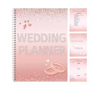 Organizzatore di nozze, planner di nozze,Organizzatore di nozze di destinazione | Notebook KeepSake Agenda Scrapbook Countdown per la ricezione di cancelleria estetica cerimoniale