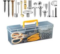 Organizzatore Di Parti Piccole - Conveniente Hardware Organizer Box | Scatola Per Organizzatore A Vite Adatto, Custodia Trasparente Divisa Per Le Chiavi Delle Pinze Di Marcatori Per Perle Di Artigiana