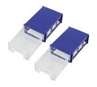 Organizzatore di parti, scatola portaoggetti in plastica a cassetto per piccoli componenti, parti elettroniche, viti e per l'organizzazione di hardware da officina (trasparente)