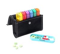 Organizzatore di pillene 28 -Day Box - Medication Storage con 28 soggetti domani pranzo letto notturno | SCHERMAZIONE DELLA PRIVACY Sicurezza e Clear | Viaggio -Materiale amico e sicuro PP PU, rettang