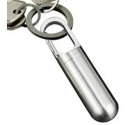 Organizzatore di pillola in acciaio inossidabile - scatola da viaggio impermeabile portatile con attacco portachiavi e fibbia a stretta | Porta della capsula tascabile per viaggi esterni, zaino
