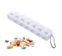 Organizzatore di pillole da 7 -giorni, farmaci per scatola organizzativa trasparente | Sorter portatile, elegante organizzatore, mini medicinali, stoccaggio