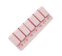 Organizzatore di pillole di medicinali, 7.87x2.99x1.61 pollici 7 giorni PILLA PORTATI PORTATIVE DISPENSER per integratori giornalieri, contenitore per medicinali da viaggio per borse e casa ABS nero,