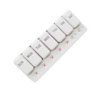 Organizzatore di pillole di medicinali, 7.87x2.99x1.61 pollici 7 giorni PILLA PORTATI PORTATIVE DISPENSER per integratori giornalieri, contenitore per medicinali da viaggio per borse e casa ABS nero,