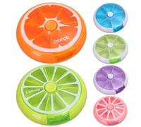 Organizzatore di pillole - Dispenser settimanale a 7 slot, portapillole portatile, contenitore compatto | Porta farmaci giornaliero per pillole, caramelle, vitamine, viaggi, casa, ufficio, supporto, c