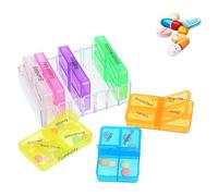 Organizzatore di pillole, portapillole settimanale 4 volte al giorno, dispenser compatto for pillole, supporto for medicinali a prova di umidità e luce (Size : 2PCS)