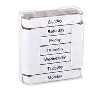 Organizzatore di pillole | Scomparto per integratori alimentari sette giorni | Custodia per compresse portatile 4 volte al giorno per la casa anziana viaggio scuola lavoro vacanze,per casa