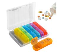 Organizzatore Di Pillole Settimanale, Portapillole 3 Volte Al Giorno, Contenitore Integratori Ermetico Pratico Per Anziani Bambini Uomini Lavoro Auto Borse Tasca