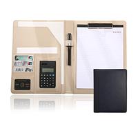 Organizzatore di portfolio, Padfolio, cartella portablocco in pelle PU, blocco note, portablocco for blocco legale in formato A4, scrittura aziendale, scuola, ufficio, conferenza