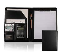 Organizzatore di portfolio, Padfolio, cartella portablocco in pelle PU, blocco note, portablocco for blocco legale in formato A4, scrittura aziendale, scuola, ufficio, conferenza