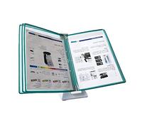 Organizzatore di riferimento desktop, espositore per catalogo, sistema di riferimento desktop piccolo, 5 pannelli, contiene 10 fogli di carta formato A4, guida operativa per appendere alla parete