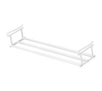 Organizzatore di scarpe rack | Scarping rack espandibile | Supporto in acciaio inossidabile regolabile | Finitura spazzolata da 40-70 cm, ganci stabili, contiene 4-6 paia per livello, ideale per corri