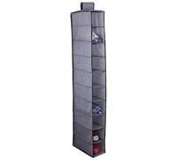 Organizzatore di scarpe sospeso a 10 sezione Grigio Nonwovens Riapicante per scarpe appese Bratto e Handy Easy Fold Armate Organizer per organizzare le camere da letto armadio per la lavanderia Pla