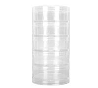 Organizzatore di Scatole di Immagazzinaggio per Parti di Orologi a 5 Strati, Contenitore per Componenti di Orologi in Acrilico Trasparente, Diametro 2,7 Pollici, per Orologiaio e