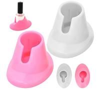Organizzatore di smalti per unghie, porta bottiglia per smalto per unghie 2pcs Porta per chiodo silicone, supporto per unghie anti-spall, strumenti di manicure per l'organizzatore per nail art