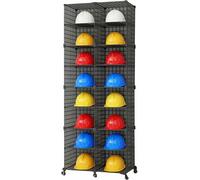 Organizzatore Di Stoccaggio Del Cubo Del Pavimento 16 18 24 32 Cubbies, Supporto Per Cappello Duro Di Grande Capacità Per Officina / Fabbrica / Stazione Dei Pompieri, Scaffale In Filo Rimovibile