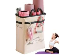 Organizzatore di stoccaggio delle attrezzature da yoga - Scaffale per palestra per la casa, supporto per tappetini, portabicchieri del supporto per manubri, deposito a fascia di resistenza, rullo in s