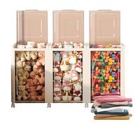 Organizzatore di stoccaggio di cubi - Contenitori impilabili per armadio | Armadio per bidoni pieghevoli di grande capacità | Plastica trasparente, coperchio, pieghevole, contenitori per organizzatori