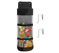 Organizzatore Di Stoccaggio Pallina Porta - Per Attrezzature Da Calcio Posteriore Porta | Organizzatore Sportivo Garage Con 2 Ganci Per Hold Calcio, Pallacanestro, Calcio, Pallavolo