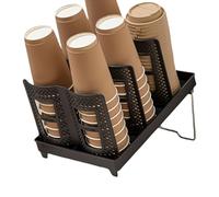 Organizzatore Di Supporto Tazze, Griglia Di Stoccaggio Senza Scorrevole , 6 Slot Organizzatore Di Tazza Di Caffè Per Banconer, 6 Slot Organizzazione Della Cucina