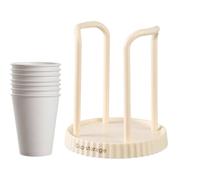 Organizzatore di Tazze - Distributore di Bicchieri | Portabicchieri da Bagno per Bicchieri da Collutorio, Organizzatore per Stazione Caffè in ABS, Soluzione Saĺvaspazio per Cucina e Bagno, Design Robu