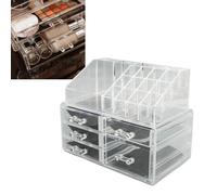 Organizzatore di trucco trasparente a 5 cassetti con vassoio, 23,5x13,5x10,5 cm