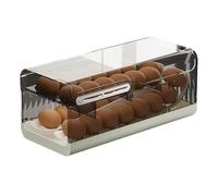 Organizzatore di uova con ruote automatiche, supporto per dispenser di uova,Griglia per frigorifero | Supporto automatico per con scorrimento per armadi frigorifero