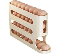 Organizzatore di uova - Porta | Rack stoccaggio inclinati a 4 livelli con grande capacità, vassoio per bracconiere uova, scatole multifunzionali ristoranti