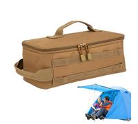 Organizzatore di utensili da cucina da campeggio, borsa da campeggio | Borsa tote per attrezzi con cerniere e maniglia - Organizzatore di utensili da cucina da campeggio, cachi., Se référer au