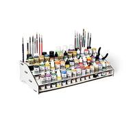 Organizzatore di vernici Vallejo, stazione di verniciatura per vernici acriliche, pennelli e strumenti per il banco di lavoro, la pittura di miniature, il modellismo. Vernici non incluse