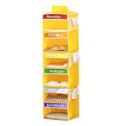 Organizzatore di vestiti nei giorni feriali-Storagetta a 6 livelli, rack per organizzatori 'armadio | Porta di abiti per bambini, piattaforma appesa al dormitorio, soluzione di stoccaggio della ca