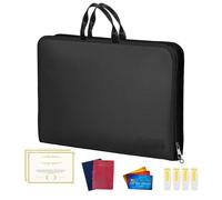 Organizzatore Documenti a Fisarmonica | Organizzatore Portatile per Documenti - Cartella con Scomparti per Viaggi, Scuola, Ufficio, Casa