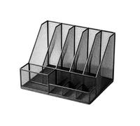 Organizzatore Documenti Ufficio Porta Documenti Porta Portariviste Separatore Verticale in Metallo a Maglia Visibile Ventilato Ordine Rapido Adatto, Nero
