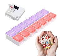 Organizzatore elettronico per vitamine - Misure 30,2 x 7,3 x 2,5 cm, Materiale Traitin Alimentare, Timer grande schermo | Separazione del vano orario di prescrizione Fitness Tab