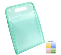 Organizzatore file a fisarmonica per moduli e note, Green | Cartella portadocumenti portatile con maniglia e patta con bottoni per l ' archiviazione scolastica e da scrivania