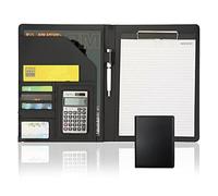Organizzatore for portfolio, portadocumenti professionale con portablocco, raccoglitore in similpelle, curriculum, blocco for appunti, ideale for conferenze in ufficio