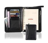 Organizzatore for portfolio, portadocumenti professionale con portablocco, raccoglitore in similpelle, curriculum, blocco for appunti, ideale for conferenze in ufficio