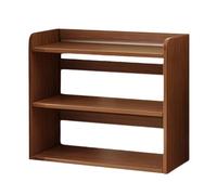 Organizzatore for scrivania a 3 ripiani in legno, for piccoli spazi, multifunzionale, assemblato, for ufficio, casa, studio, accessori for scrivania, marrone e giallo.(Marrone,40 * 20 * 65cm)