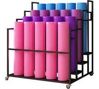 Organizzatore for tappetino yoga di grande capacità, organizzatore for rotoli di schiuma da pavimento for palestra domestica/uso commerciale(A,110X100X85cm)
