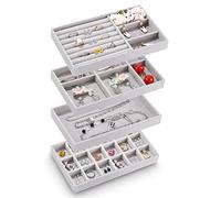 Organizzatore Gioielli,Espositori Per Collane,Vassoio Porta Gioielli,Espositore Anelli,Organizer da Cassetto,Per Conservare ed Esporre Orecchini, Anelli