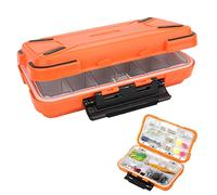 Organizzatore Impermeabile per Scatola per Attrezzatura da Pesca con Scomparti Bifacciali per Esche, Ganci e accessori. Custodia in (Modello C, L 39x39x4,5 cm / 15,4x15,4x1,8
