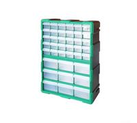 Organizzatore impilabile trasparente della scatola delle parti di plastica | Plastica ABS ad alta resistenza, vista trasparente, design impilabile, 18 cassetti, organizzazione officina