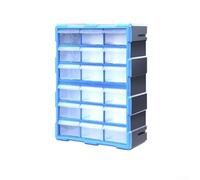 Organizzatore impilabile trasparente della scatola delle parti di plastica | Plastica ABS ad alta resistenza, vista trasparente, design impilabile, 18 cassetti, organizzazione officina