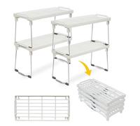 Organizzatore in plastica per armadio da cucina, impilabile, per congelatore, per imballaggi in plastica e alluminio, utilizzabile per spezie, frigorifero, dispensa (30,5 x 14 cm), confezione da 4