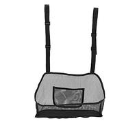 Organizzatore in rete regolabile per la tasca retro del sedile dell'auto per conducenti e passeggeri a maglie addensate indurite 40 cm x 12 cm (Nero)