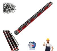 Organizzatore Magnetico per Inserti Esagonali in Alluminio Serie Pro, Portainserti Da 40 Posizioni Con Attacco Da 1/4", Supporto a Slitta per Punte Da Trapano, Organizer Robusto Con Binario(1PC)