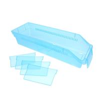 Organizzatore Medico in Plastica Blu Divisori Regolabili | Medicinali e Primi Soccorsi, Uso Domestico su Piano D’appoggio, Accesso Rapido e Ordine Pratico