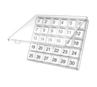 Organizzatore Mensile Di Pillole - Portapillole Da Viaggio Per 30 Giorni, Ampio Scomparto Per Medicinali Portatile | Organizer Compatto E Durevole Per Pillole Di Vitamine Da Spremere Per Aprire I Farm